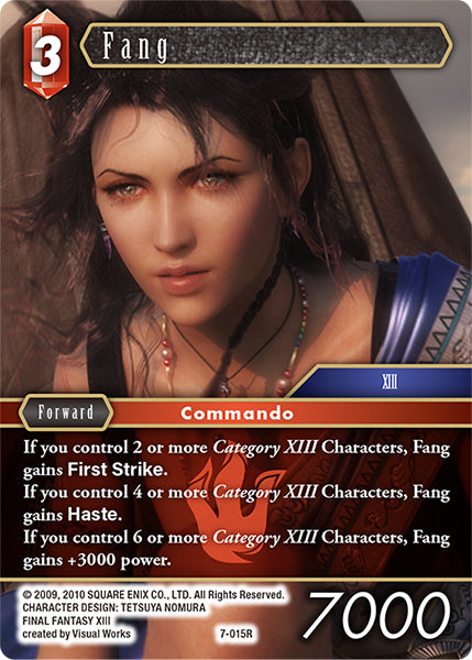 (015) Final Fantasy TCG Opus VII Single: Fang (7-015) Holo Rare