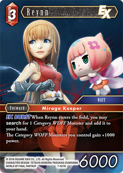 (021) Final Fantasy TCG Opus VII Single: Reynn (7-021) Holo Hero