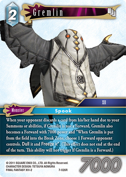 (026) Final Fantasy TCG Opus VII Single: Gremlin (7-026)  Rare
