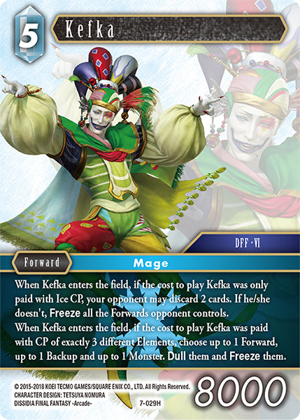 (029) Final Fantasy TCG Opus VII Single: Kefka (7-029)  Hero
