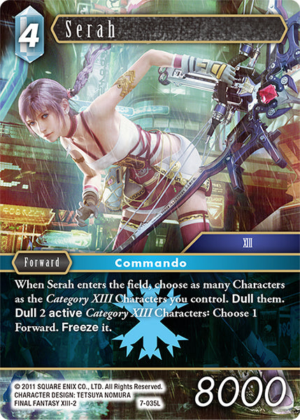 (035) Final Fantasy TCG Opus VII Single: Serah (7-035) Holo Legend