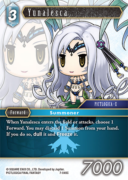 (040) Final Fantasy TCG Opus VII Single: Yunalesca (7-040) Holo Common