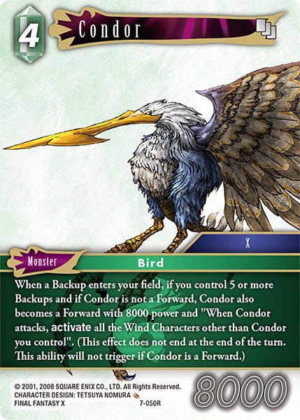 (050) Final Fantasy TCG Opus VII Single: Condor (7-050)  Rare