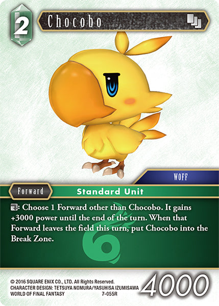 (055) Final Fantasy TCG Opus VII Single: Chocobo (7-055) Holo Rare