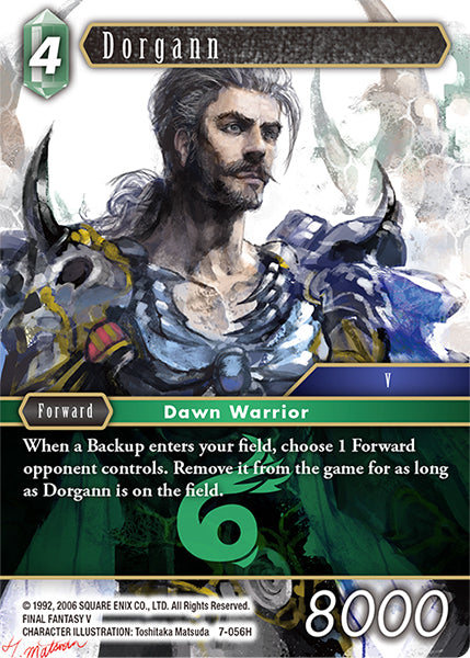 (056) Final Fantasy TCG Opus VII Single: Dorgann (7-056) Holo Hero