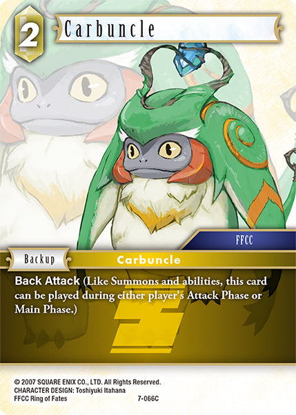 (066) Final Fantasy TCG Opus VII Single: Carbuncle (7-066) Holo Common