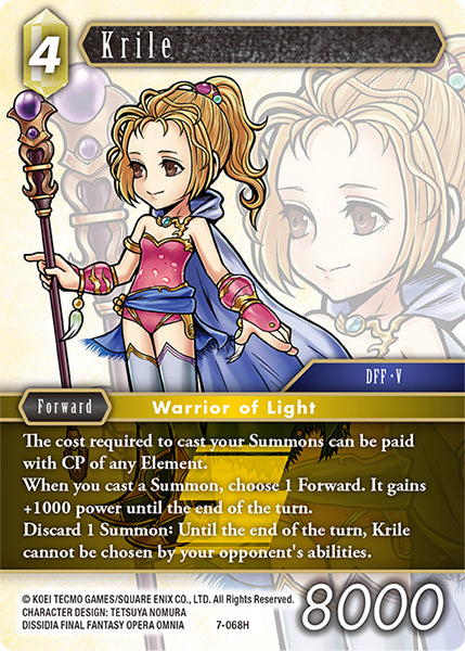 (068) Final Fantasy TCG Opus VII Single: Krile (7-068) Holo Hero