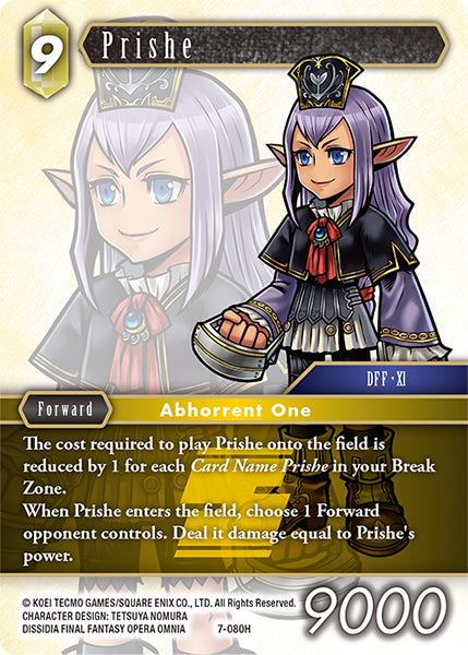 (080) Final Fantasy TCG Opus VII Single: Prishe (7-080)  Hero