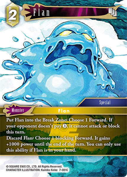 (081) Final Fantasy TCG Opus VII Single: Flan (7-081) Holo Common