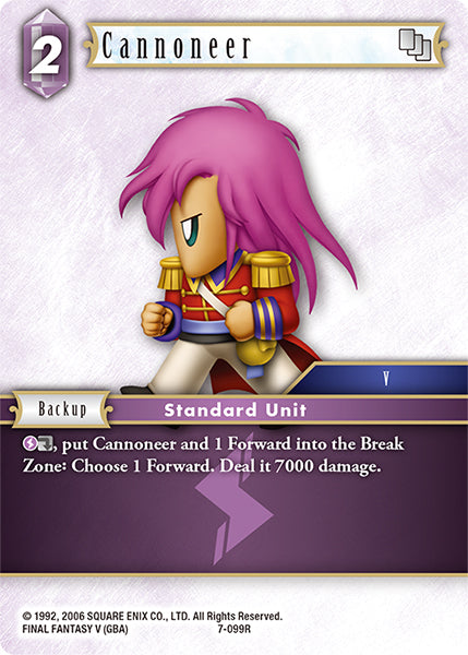 (099) Final Fantasy TCG Opus VII Single: Cannoneer (7-099) Holo Rare