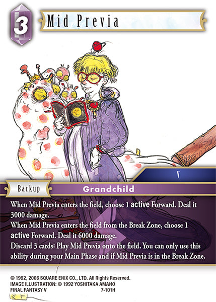 (101) Final Fantasy TCG Opus VII Single: Mid Previa (7-101)  Hero