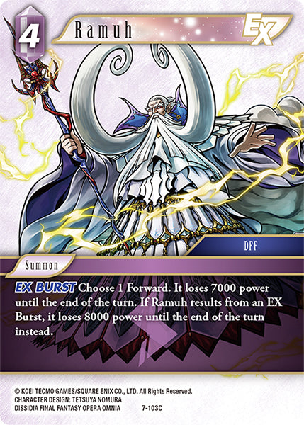 (103) Final Fantasy TCG Opus VII Single: Ramuh (7-103) Holo Common
