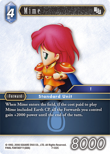 (122) Final Fantasy TCG Opus VII Single: Mime (7-122) Holo Common