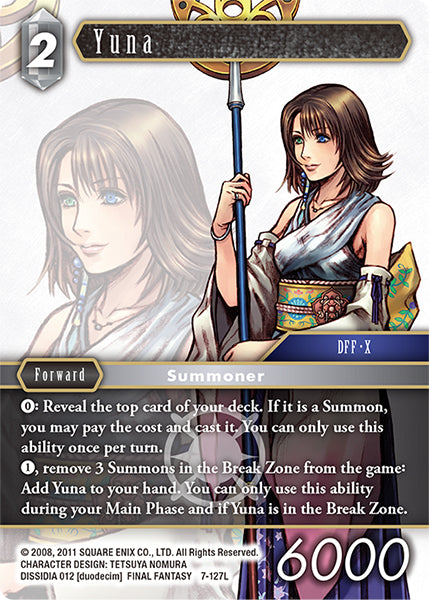 (127) Final Fantasy TCG Opus VII Single: Yuna (7-127) Holo Legend