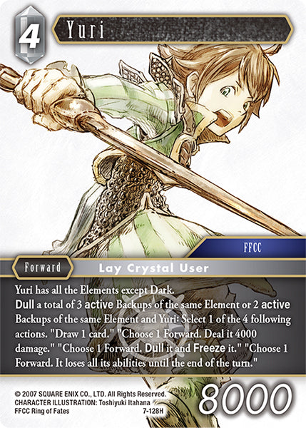 (128) Final Fantasy TCG Opus VII Single: Yuri (7-128) Holo Hero