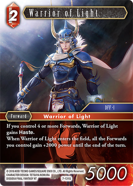 (131) Final Fantasy TCG Opus VII Single: Warrior of Light (7-131) Holo Starter