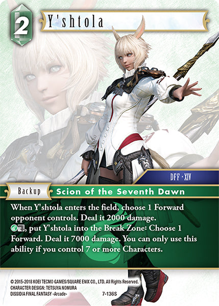 (136) Final Fantasy TCG Opus VII Single: Y'shtola (7-136) Holo Starter