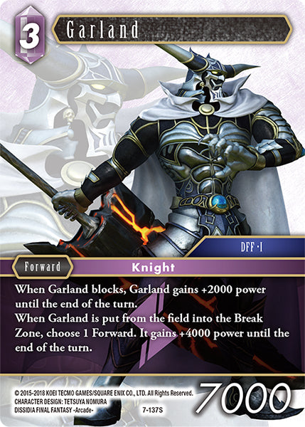(137) Final Fantasy TCG Opus VII Single: Garland (7-137) Holo Starter