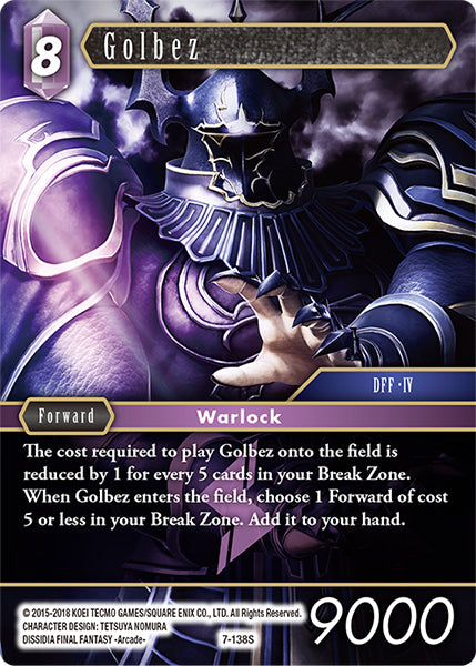 (138) Final Fantasy TCG Opus VII Single: Golbez (7-138)  Starter