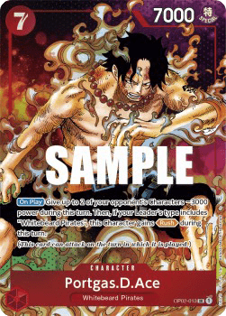 (013) One Piece TCG OP02: Paramount War Single: Portgas.D.Ace (OP02-013) (V.2)  Alternate Art