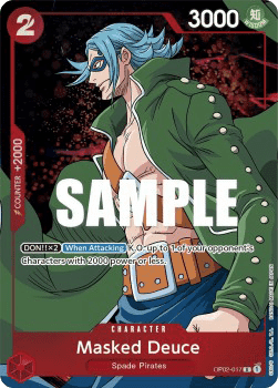 (017) One Piece TCG OP02: Paramount War Single: Masked Deuce (OP02-017) (V.2)  Alternate Art