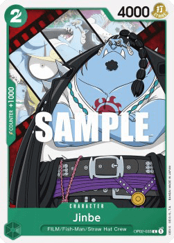 (033) One Piece TCG OP02: Paramount War Single: Jinbe (OP02-033)  Common