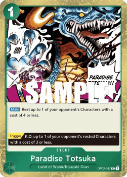 (047) One Piece TCG OP02: Paramount War Single: Paradise Totsuka (OP02-047)  Rare