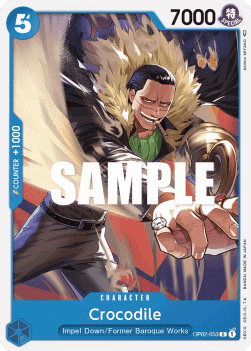 (053) One Piece TCG OP02: Paramount War Single: Crocodile (OP02-053)  Common