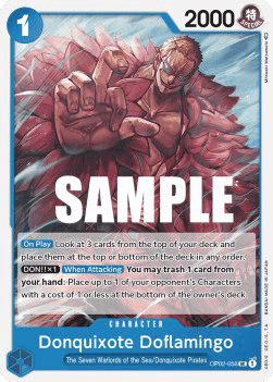 (056) One Piece TCG OP02: Paramount War Single: Donquixote Doflamingo (OP02-056)  Uncommon