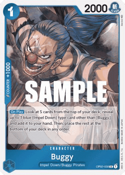 (058) One Piece TCG OP02: Paramount War Single: Buggy (OP02-058) (V.1)  Rare