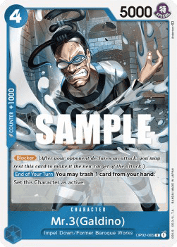 (065) One Piece TCG OP02: Paramount War Single: Mr.3 (Galdino) (OP02-065)  Rare