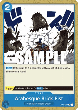 (067) One Piece TCG OP02: Paramount War Single: Arabesque Brick Fist (OP02-067)  Uncommon