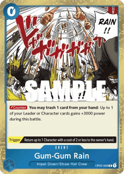 (068) One Piece TCG OP02: Paramount War Single: Gum-Gum Rain (OP02-068)  Rare