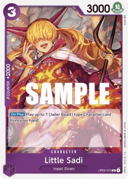 (073) One Piece TCG OP02: Paramount War Single: Little Sadi (OP02-073) (V.1)  Rare