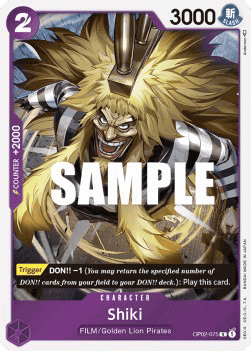 (075) One Piece TCG OP02: Paramount War Single: Shiki (OP02-075)  Rare