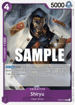 (076) One Piece TCG OP02: Paramount War Single: Shiryu (OP02-076)  Rare