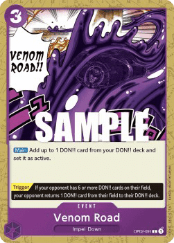 (091) One Piece TCG OP02: Paramount War Single: Venom Road (OP02-091)  Common