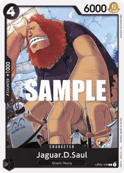 (109) One Piece TCG OP02: Paramount War Single: Jaguar.D.Saul (OP02-109)  Common
