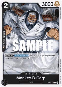 (115) One Piece TCG OP02: Paramount War Single: Monkey.D.Garp (OP02-115) (V.1)  Rare