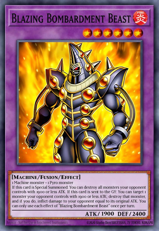 (097) YuGiOh TCG INFO: The Infinite Forbidden Single: Blazing Bombardment Beast  Common