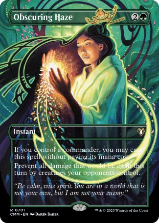 (701) Magic The Gathering Commander Masters: Extras Single: Obscuring Haze (V.2)  Rare