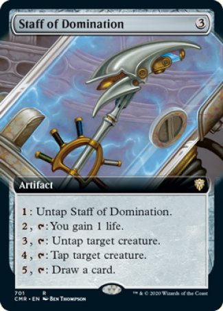 (701/361) Magic The Gathering Commander Legends: Extras Single: Staff of Domination Holo Rare