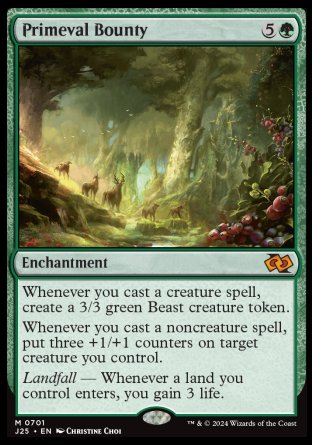 (701) Magic The Gathering Foundations Jumpstart Single: Primeval Bounty  Mythic