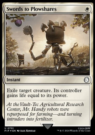 (701) Magic The Gathering Universes Beyond: Fallout: Extras Single: Swords to Plowshares  Uncommon