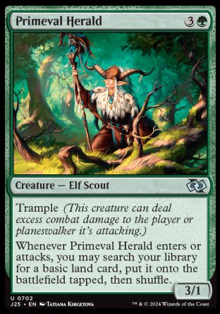 (702) Magic The Gathering Foundations Jumpstart Single: Primeval Herald  Uncommon