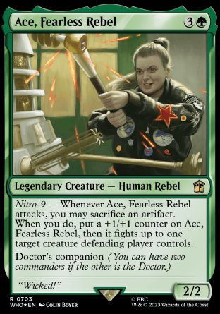 (703) Magic The Gathering Universes Beyond: Doctor Who: Extras Single: Ace, Fearless Rebel (V.2)  Rare