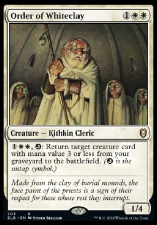 (703) Magic The Gathering Commander Legends: Battle for Baldur's Gate: Extras Single: Order of Whiteclay  Rare