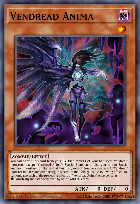 (056) YuGiOh TCG MP19: 2019 Gold Sarcophagus Tin Mega Pack Single: Vendread Anima  Common