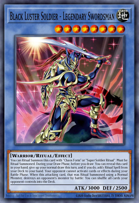 (129) YuGiOh TCG MP24: 25th Anniversary Tin: Dueling Mirrors Single: Black Luster Soldier - Legendary Swordsman  Secret Rare