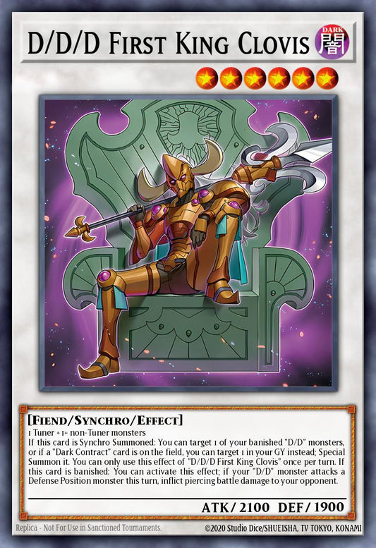 (038) YuGiOh TCG DOOD: Doom of Dimensions Single: D/D/D First King Clovis  Common